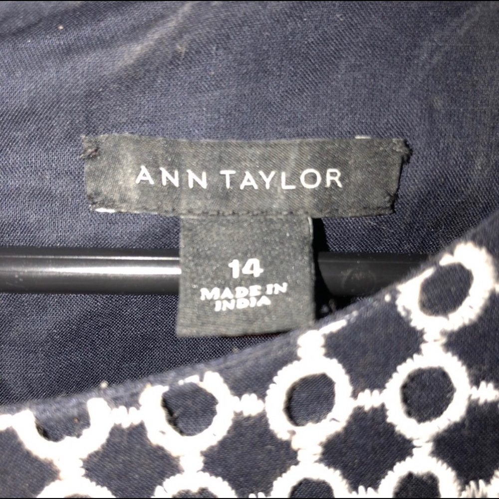 END OF YEAR SALE! Navy and ivory eyelet dress - Picture 2 of 4